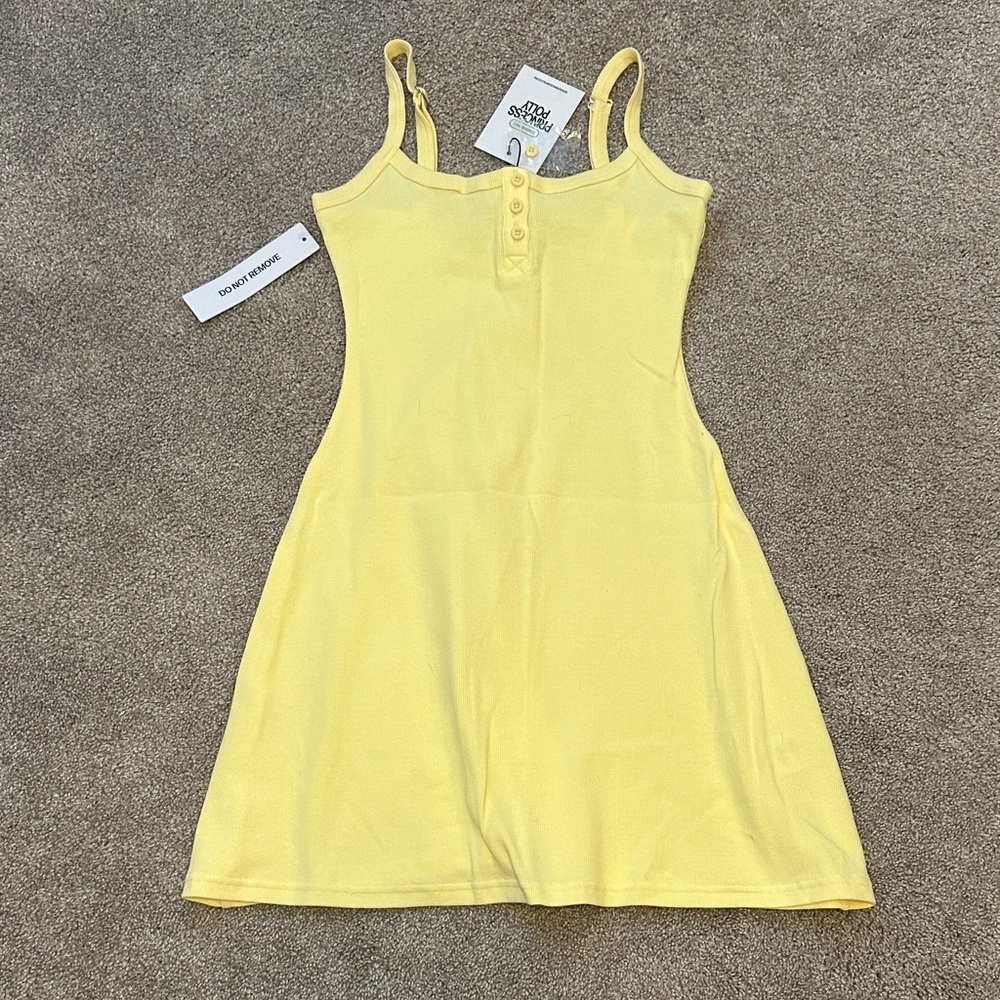 Princess Polly Lemon Yellow Dress